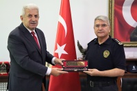 Oltu Belediye Başkanı Sn. Necmettin TAŞCI'nın Polis Meslek Eğitim Merkezi Müdürümüz Sn. Mehmet ÖZDEMİR'e Hoş Geldiniz Ziyaretleri.